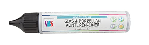 VBS Glas- & Porzellankonturen-Liner, 28ml Silber von VBS
