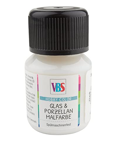 VBS Glas- & Porzellanmalfarbe, 30 ml Weiß von VBS