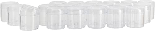 VBS XXL 20er-Pack Dosen transparent mit Schraubdeckel 15ml Behälter von VBS