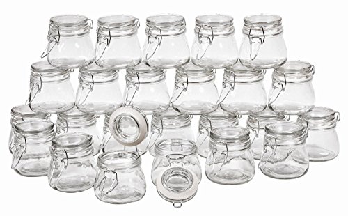 VBS XXL Bügelgläser Bauchig 150ml Gläser Einmachgläser Glas Bügelverschluss Drahtbügelgläser Vorratsgläser von VBS