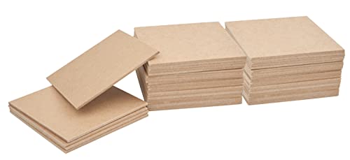 VBS XXL 50er-Pack Untersetzer 10x10 cm MDF-Holz Glasuntersetzer von VBS