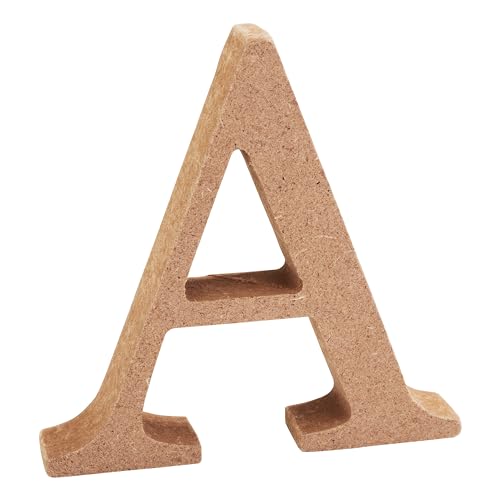 VBS Holz-Buchstaben MDF 8x1,5cm unbehandelt Buchstabe "A" von VBS