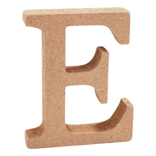 VBS Holz-Buchstaben MDF 8x1,5cm unbehandelt Buchstabe "E" von VBS