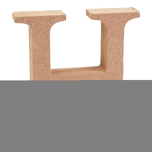 VBS Holz-Buchstaben MDF 8x1,5cm unbehandelt Buchstabe "H" von VBS