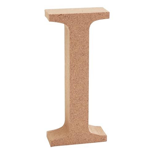 VBS Holz-Buchstaben MDF 8x1,5cm unbehandelt Buchstabe "I" von VBS