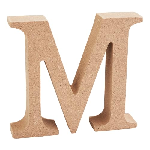 VBS Holz-Buchstaben MDF 8x1,5cm unbehandelt Buchstabe "M" von VBS