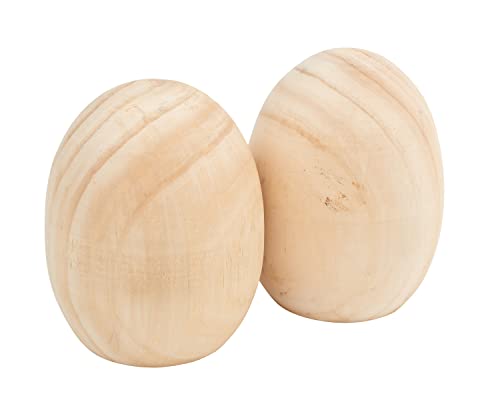VBS Holz Eier 2 Stück 8cm unbehandelt von VBS