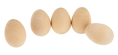 VBS Holz-Eier 5 Stück 60 x 45 mm Ostern Ostereier Holzeier von VBS
