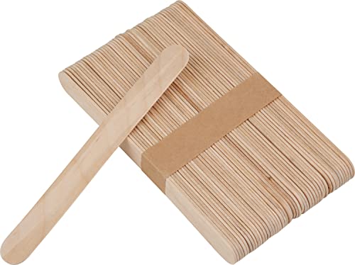 VBS Holz-Mundspatel Bastelstäbchen XXL 15x1,6cm 50er-Set Stärke 1,5mm zum Auftragen von Wachs oder Salben von VBS