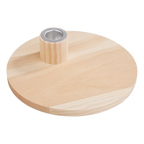 VBS Kerzenhalter mit Dekoplatte, Rohholz, Ø 16 cm von VBS
