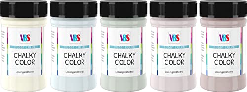 VBS Kreidefarbe "Chalky Color Dream" 5er-Set Shabby Farbe Vintage Pastell malen DIY basteln VBS Kreidefarbe "Chalky Color Dream" 5er-Set Shabby Farbe Vintage Pastell malen DIY basteln von VBS