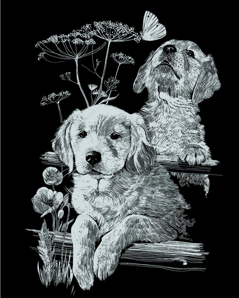 MAMMUT Spiel und Geschenk Kunstdruck Labrador, Silber, 25,2 cm x 20 cm von MAMMUT Spiel und Geschenk