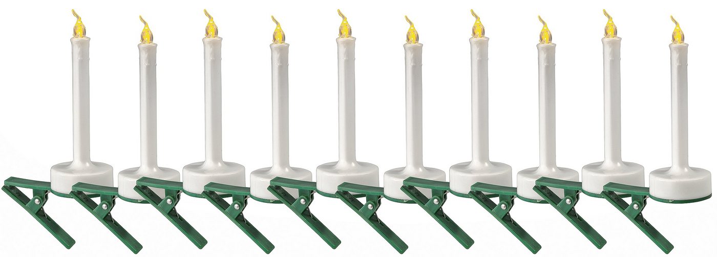 VBS LED Dekolicht LED Tannenbaumkerze mit Clip, 10 Stück VBS LED Dekolicht LED Tannenbaumkerze mit Clip, 10 Stück von VBS