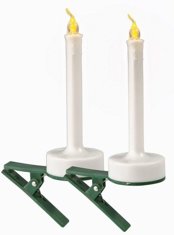 VBS LED Dekolicht LED Tannenbaumkerze mit Clip, 2 Stück VBS LED Dekolicht LED Tannenbaumkerze mit Clip, 2 Stück von VBS