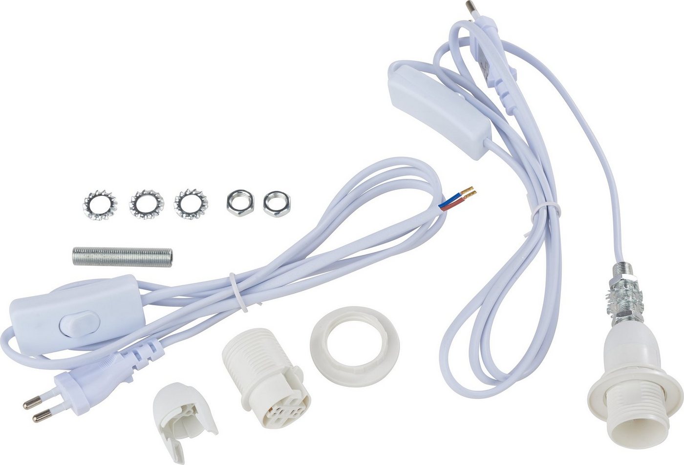 VBS Lampenfassung Lampenanschlusskabel-Set, E14 weiß mit Schalter 2er Pack VBS Lampenfassung Lampenanschlusskabel-Set, E14 weiß mit Schalter 2er Pack von VBS