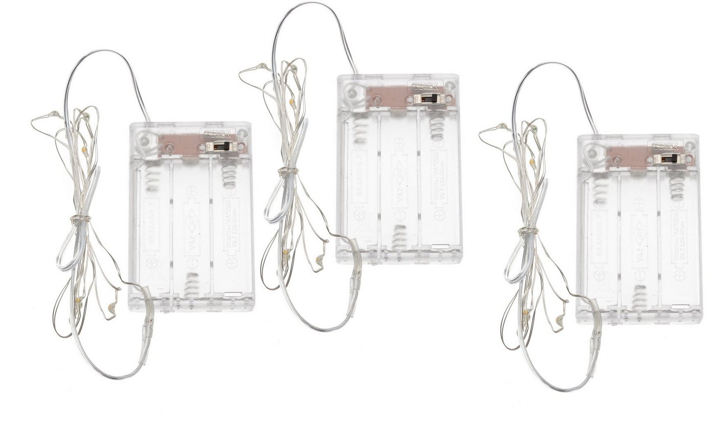 VBS Lichterkette, micro, 10LEDs mit Timer 3er-Pack von VBS