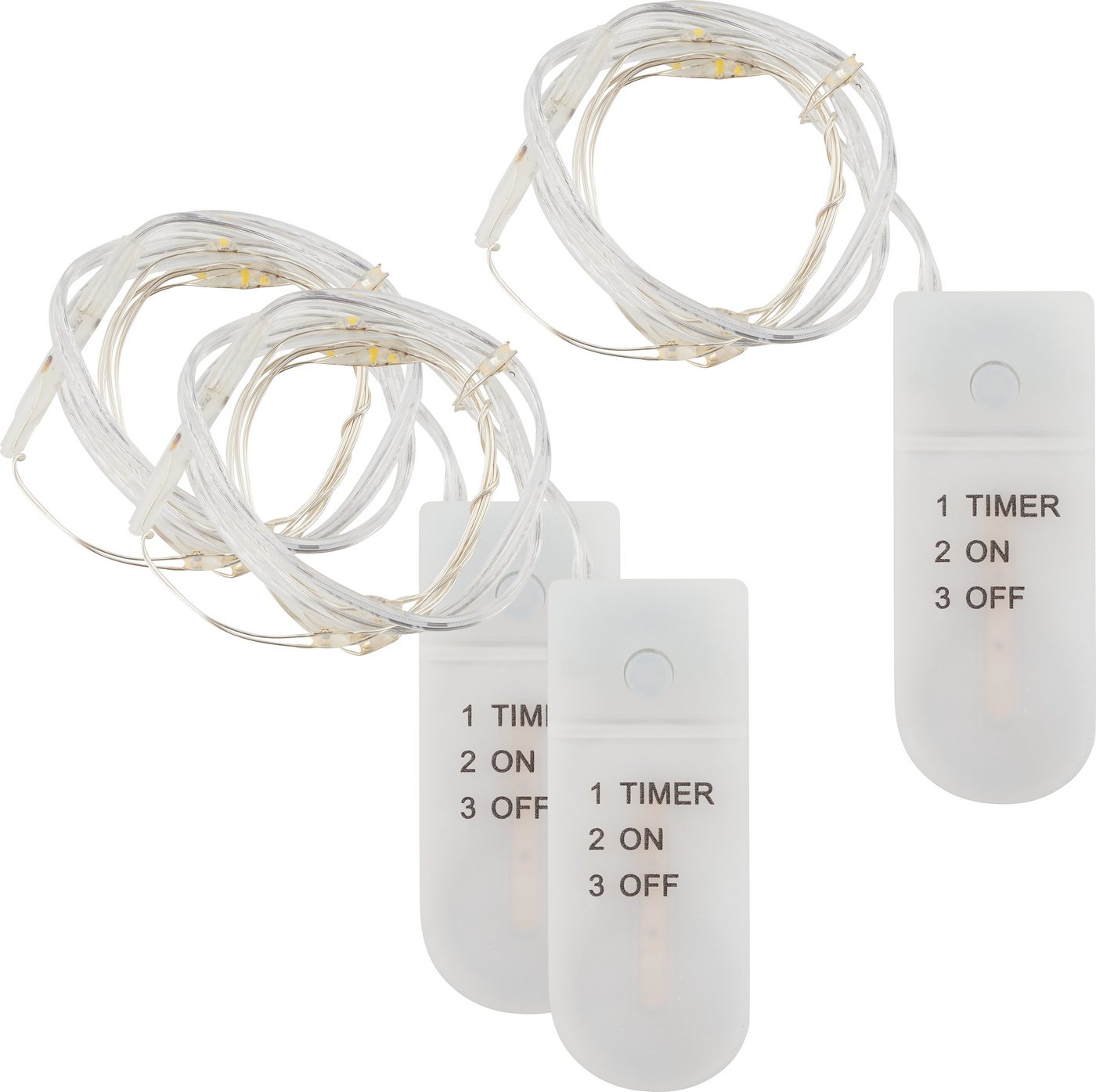 VBS Lichterkette, mit Timer, 10 LEDs 3er-Pack von VBS