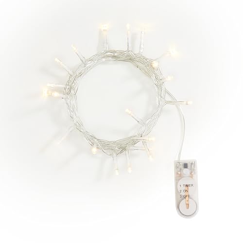 VBS Mini-LED-Lichterkette, mit Timer, mit Knopfzellen 10 u. 20 LEDs Weihnachten 20 LEDs von VBS