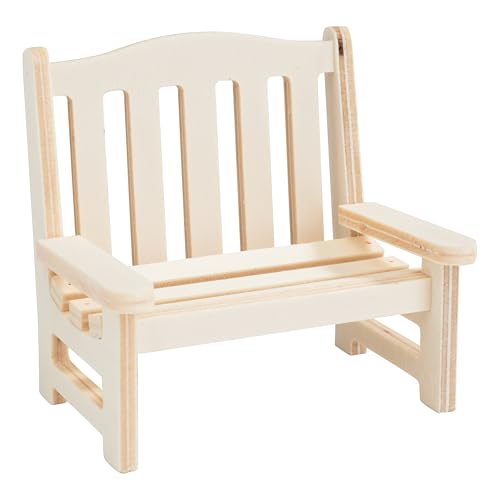 "VBS Miniatur Bank Lars, 2-Sitzer 15x8 cm, Holzbank Gartenbank Modellbau Zubehör" von VBS