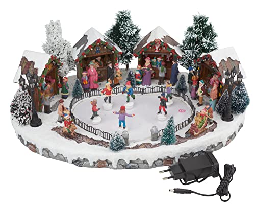 VBS Miniatur "Weihnachtsmarkt", mit LED Beleuchtung und Musik, ca. 43 x 29 x 18 cm von VBS