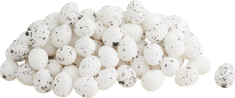 VBS XXL Osterei Deko-Eier (100 St), Gesprenkelt 1,8 cm 100 Stück Weiß Styropor von VBS XXL