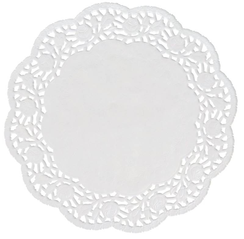 VBS Papierdekoration Spitzendeckchen, Weiß von VBS