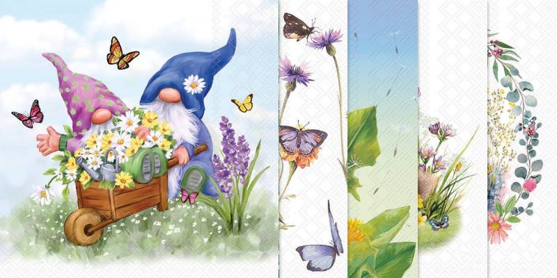 VBS Papierserviette Spring Time, (20 St), 33x33cm von VBS