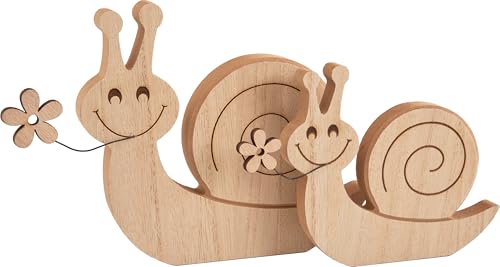 VBS Schnecken Sunny und Flower 2er-Set 15-19,5cm Holzdeko Figur Deko Dekofigur Holzdekoration VBS Schnecken Sunny und Flower 2er-Set 15-19,5cm Holzdeko Figur Deko Dekofigur Holzdekoration von VBS