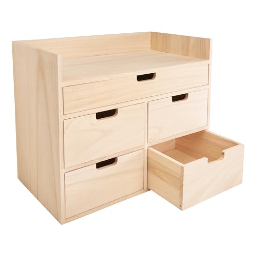 VBS Schreibtisch-Organizer Schubladenbox 35x28x19,5cm Holz Tischorganizer VBS Schreibtisch-Organizer Schubladenbox 35x28x19,5cm Holz Tischorganizer von VBS