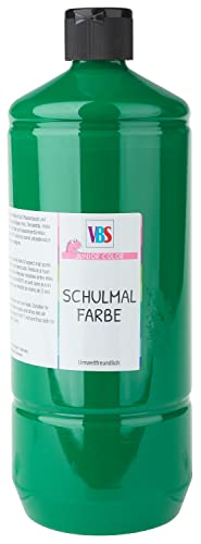 VBS Schulmalfarbe 1 Liter Matt lösungsmittelfrei deckintensiv Temperafarbe Grün von VBS