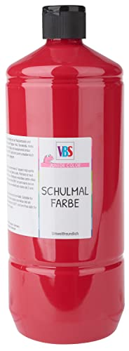 VBS Schulmalfarbe 1 Liter Matt lösungsmittelfrei deckintensiv Temperafarbe Primärrot von VBS