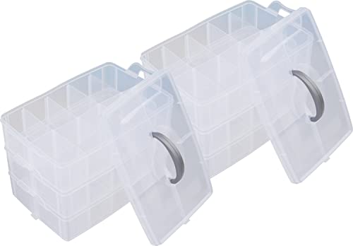 VBS Sortierbox mit Griff 2er-Set 24,5x16,5x18cm Stapelbox Aufbewahrungsbox Sortierkasten Box von VBS