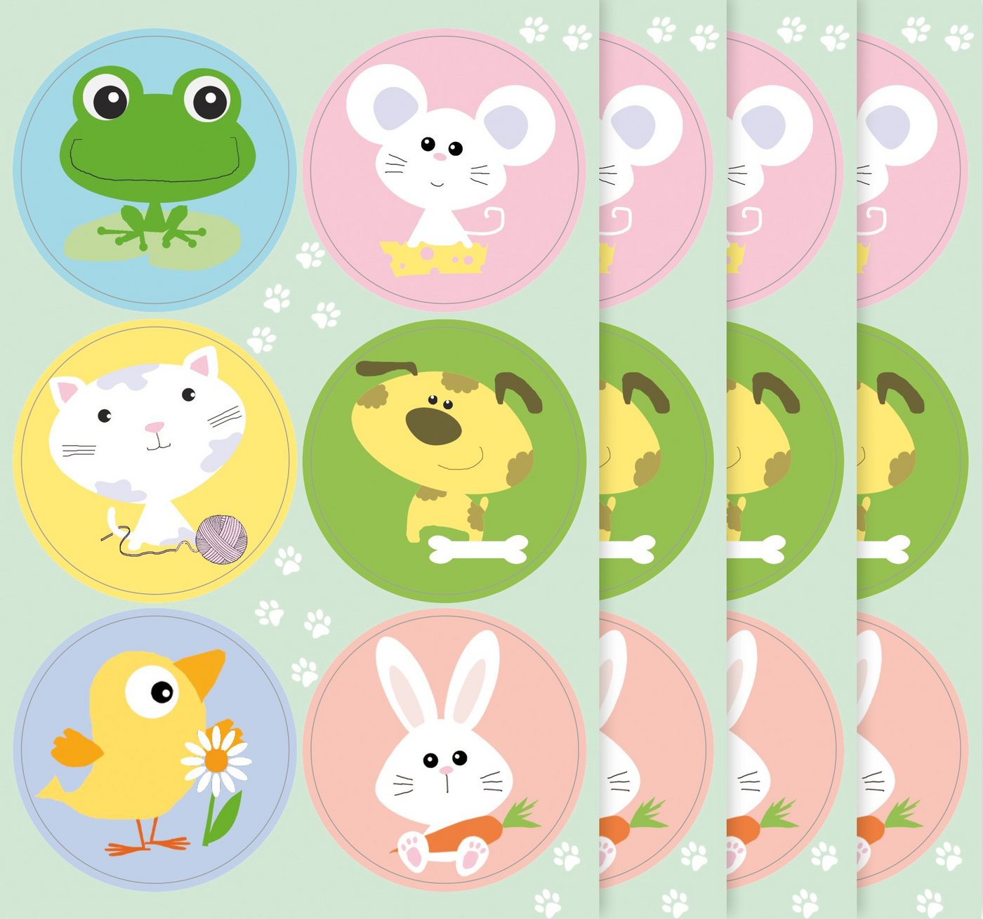 Braun+Company Atelier Sticker Spring Animals, 4 Bogen von Braun+Company Atelier