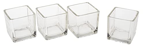 VBS Teelichtgläser Cube, 4 Stück von VBS