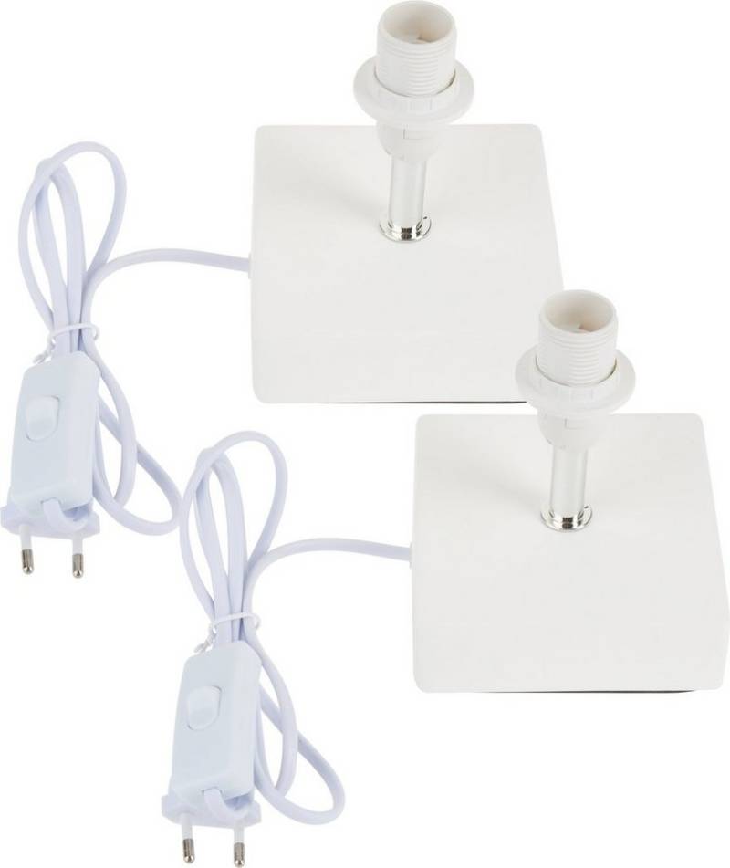 VBS Tischleuchte Lampenfuß mit Stecker Quader E14, 11,5 cm x 11,5 cm x 4 cm 2er-Pack VBS Tischleuchte Lampenfuß mit Stecker Quader E14, 11,5 cm x 11,5 cm x 4 cm 2er-Pack von VBS