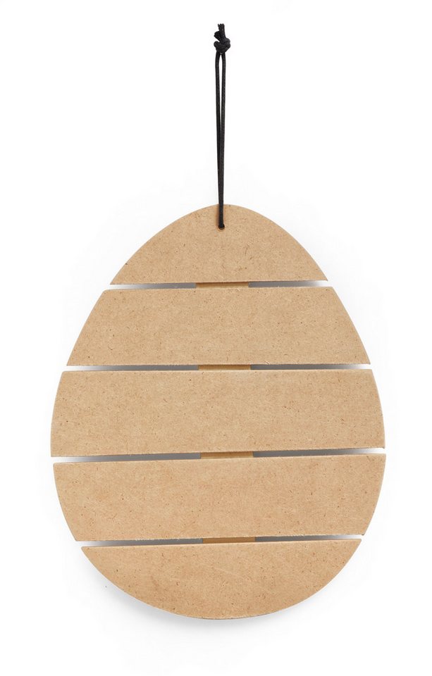 VBS Wanddekoobjekt Holz-Dekoschild Ei, 16 cm breit von VBS