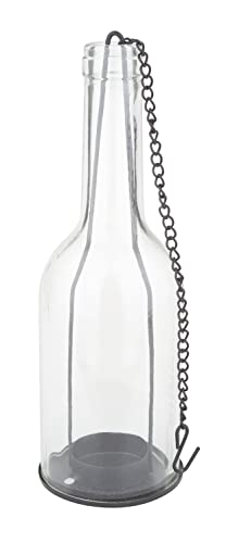 VBS Windlicht-Flasche Glas H: 22 cm mit Hängekette von VBS