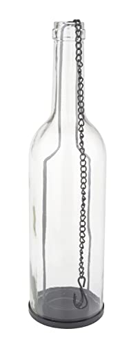 VBS Windlicht-Flasche Glas H: 29 cm B: 7,5 cm mit Hähngekette von VBS