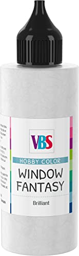 VBS Window Color 85ml Fensterfarbe Glasmalfarbe Malfarbe viele Farben Glitter-Silber von VBS
