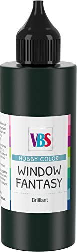 VBS Window Color 85ml Fensterfarbe Glasmalfarbe Malfarbe viele Farben Kontur-Schwarz von VBS