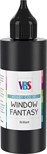 VBS Window Color 85ml Fensterfarbe Glasmalfarbe Malfarbe viele Farben Schwarz von VBS