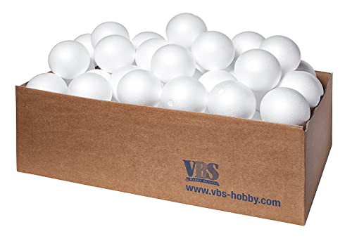 VBS XXL 100er-Pack Styroporkugeln ø 6cm weiß Kugel Basteln von VBS