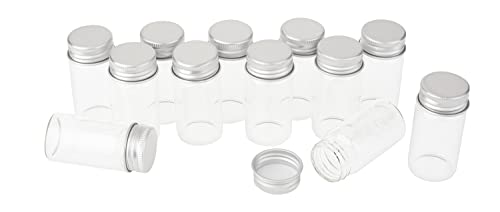 VBS XXL Gläschen 12 Stück 25ml 3x6cm mit Schraubverschluss kleine Flaschen zum Befüllen Aufbewahrung von VBS