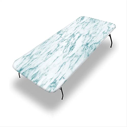 VBTGVE Marmor-Tischdecke mit elastischem Rand, Marmor-Textur, wasserdicht und abwischbar, passgenaue Klapptischabdeckung, passend für rechteckige Tische mit den Maßen 76,2 x 152,4 cm VBTGVE Marmor-Tischdecke mit elastischem Rand, Marmor-Textur, wasserdicht und abwischbar, passgenaue Klapptischabdeckung, passend für rechteckige Tische mit den Maßen 76,2 x 152,4 cm von VBTGVE