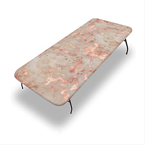 VBTGVE Rechteckige Marmor-Tischdecke, Marmor-Textur, waschbare Picknick-Tischdecke, flexible Tischdecke, passend für rechteckige Tische mit den Maßen 111,8 x 193 cm von VBTGVE