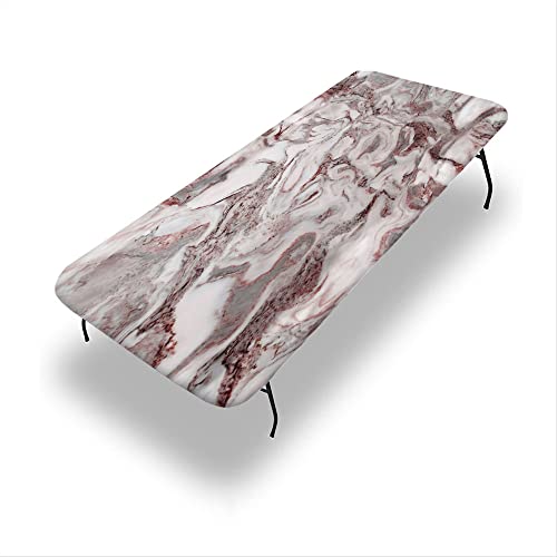 VBTGVE Rechteckige Tischdecke aus Marmor, Marmor-Textur, waschbare Picknick-Tischdecke, flexible Tischdecke, passend für rechteckige Tische mit den Maßen 111,8 x 208,3 cm von VBTGVE