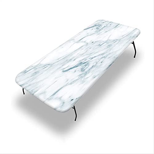 VBTGVE Rechteckige Tischdecke aus Marmor, Marmor-Textur, waschbare Picknick-Tischdecke, flexible Tischdecke, passend für rechteckige Tische mit den Maßen 76,2 x 182,9 cm von VBTGVE