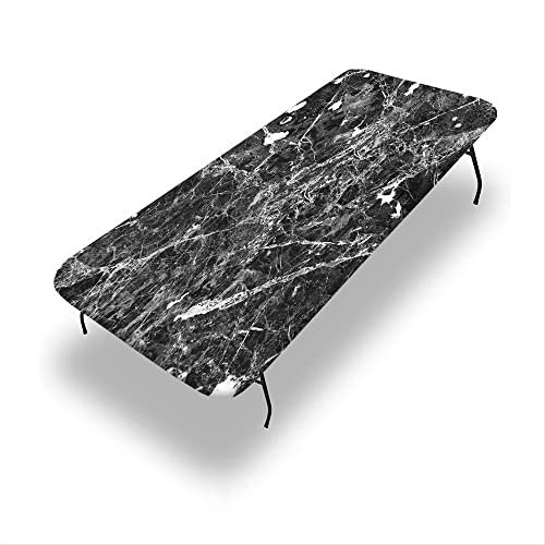 VBTGVE Tischdecke aus Marmor, für den Außenbereich, Marmor-Textur, geeignet für Camping, Partys und Picknicks, passend für rechteckige Tische mit 61 x 121,9 cm von VBTGVE