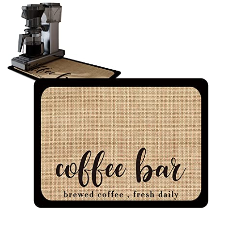 Abtropfmatte Geschirr Silikon Kaffeematte, Kaffeemaschine Matte Unterlage Schnelltrocknend Trockenmatte Spüle und Geschirr Geschirrunterlage für Küche, Spüle und Bad, 38.5 x 29cm, A von VBXPOU