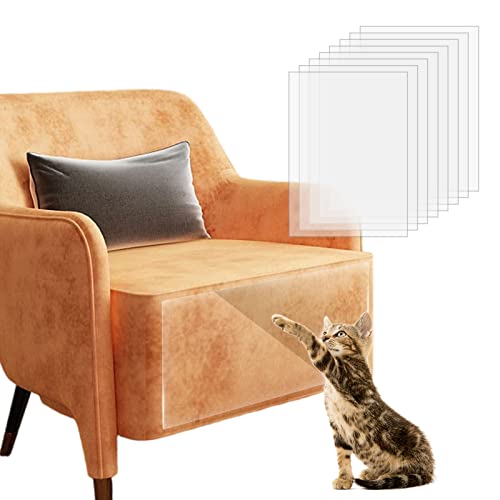 Kratzschutz Sofa Katze 8 Stück Kratzschutz Katze Sofaschoner für Sofawandtür und Möbel, Kratzpads Anti Kratz Folie für Katzen für Möbel Couch Tür Wand, 305 * 430mm von VBXPOU